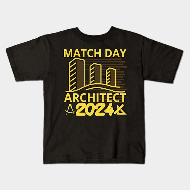 Match Day Architect 2024: Show Your Architectural Pride Kids T-Shirt by chems eddine